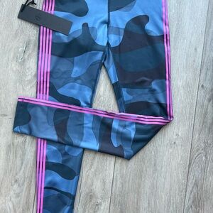 Noli Blue Camouflage Leggings with Pink Accents